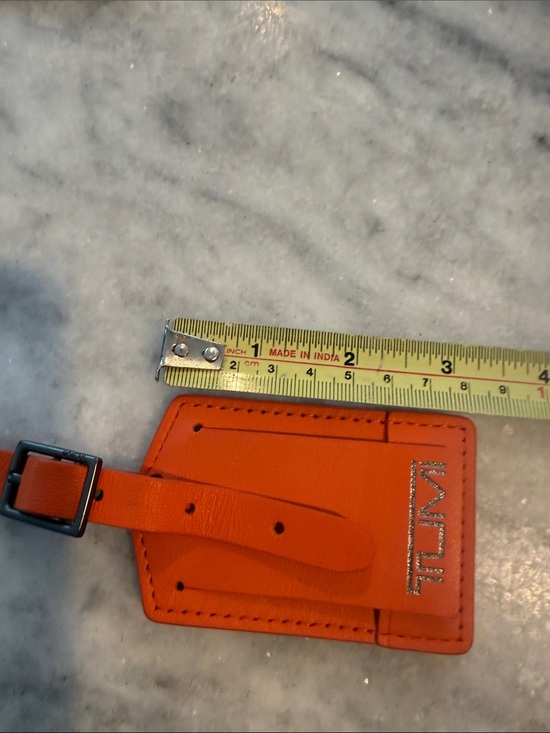 Tumi Other - TUMI Genuine Leather Luggage Tag in Pop Orange